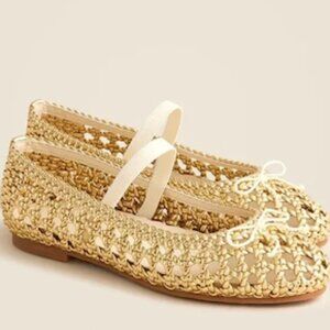 J. Crew crewcuts Girls Basketweave Ballet Flat